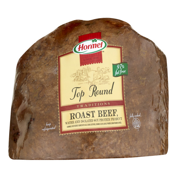 HORMEL(r) Top Round, Cap Off, Soy, Medium, Deli Faced, 2 pc . C1N1 - Front No Plunge In Package (Hi Res)