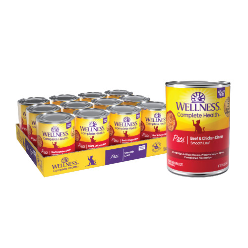 Wellness Complete Health Pate Beef & Chicken Dinner Pate Front packaging