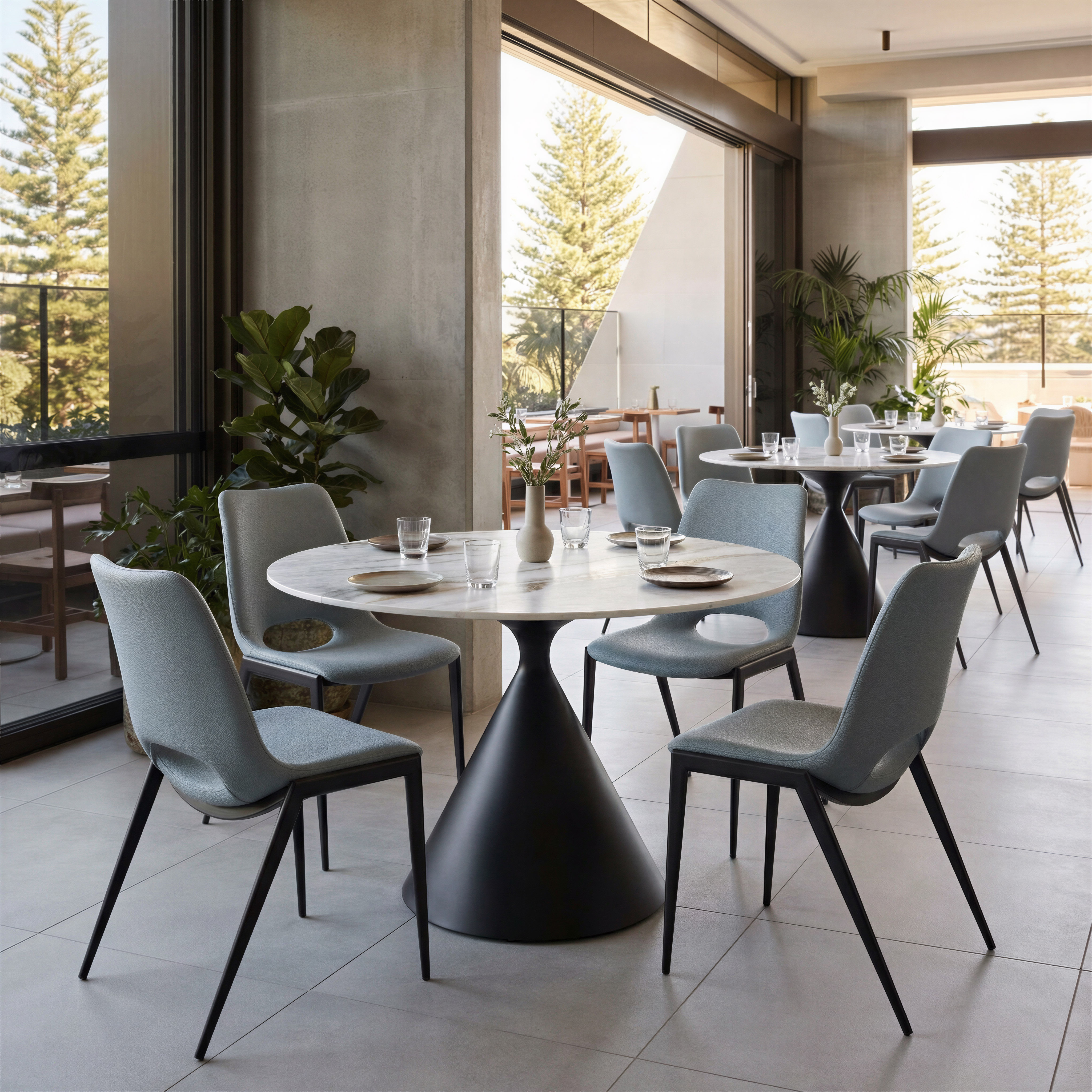 Desi Armless Dining Chair (Set of 2) Azure Gray product image