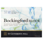 St Cuthberts Bockingford Watercolor Block Cold Pressed White 140lb 12 Sheet 9x12  inch