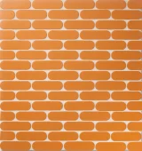 Ozzi Orange 1×4 Stadium Mosaic