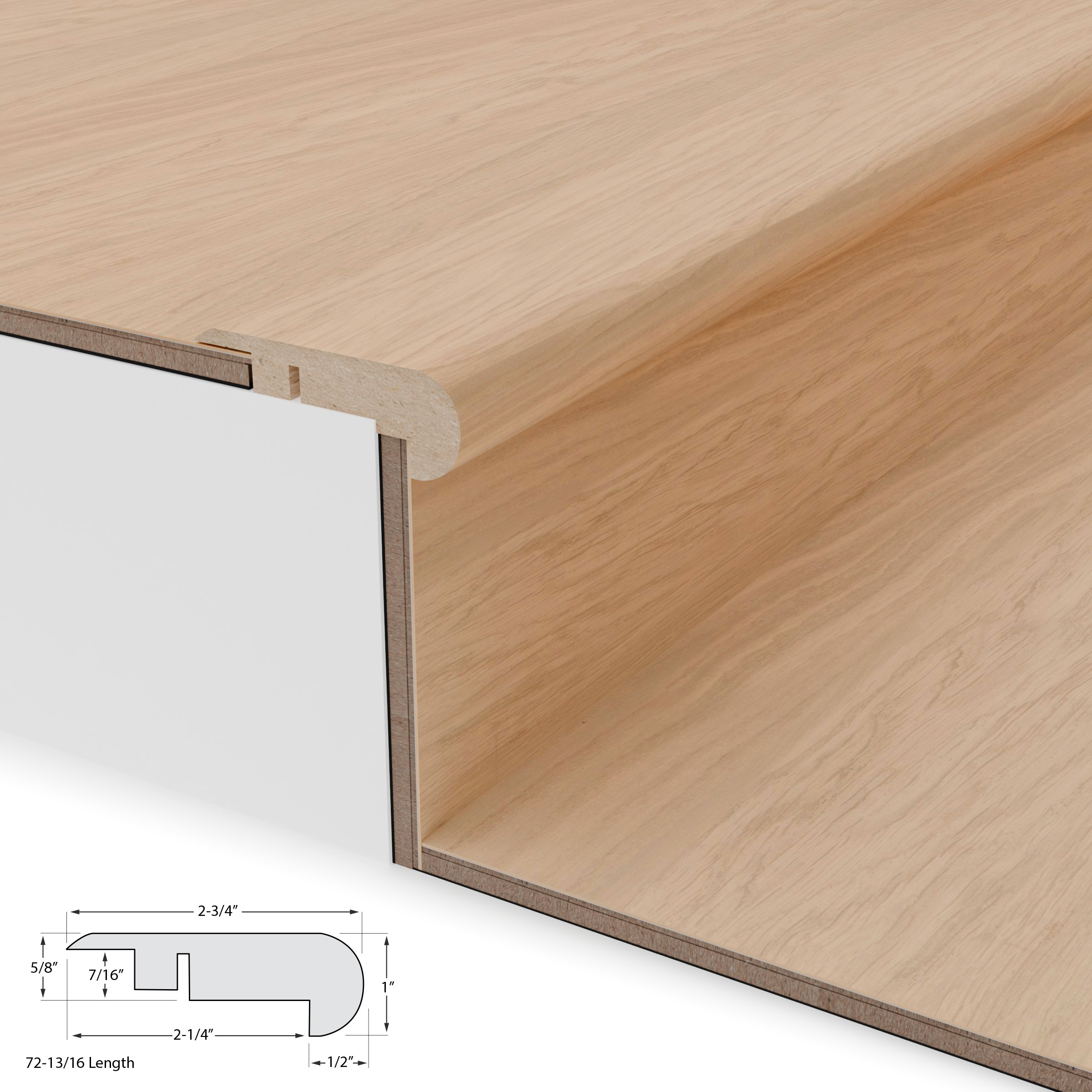 Amber Retreat Stair Nosing Overlap 12mm view 3