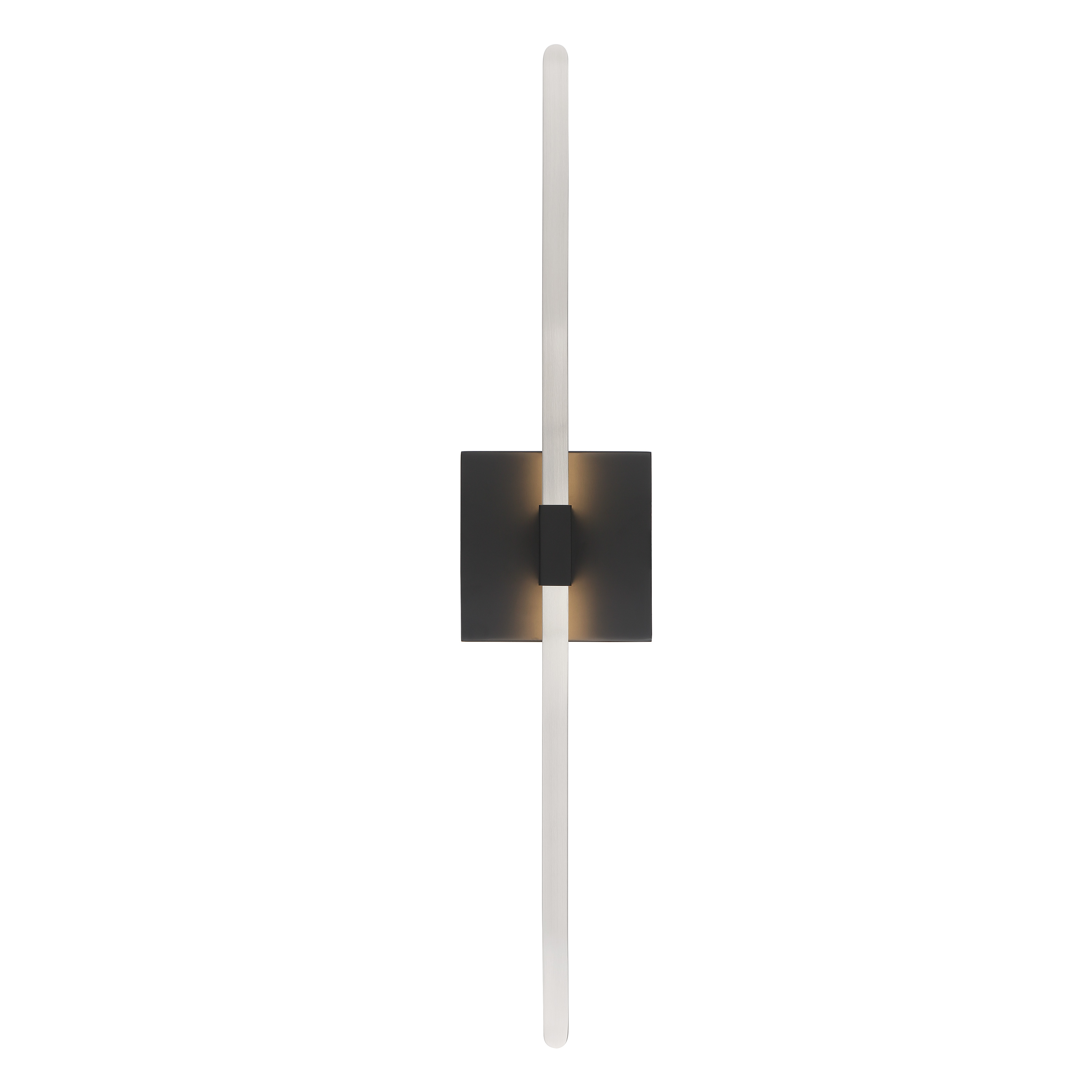 The Archer 24" LED wall sconce combines modern aesthetics with practical functionality. Its coal black and brushed nickel finish paired with frosted acrylic creates soft, even illumination perfect for task and ambient lighting. - alternate view