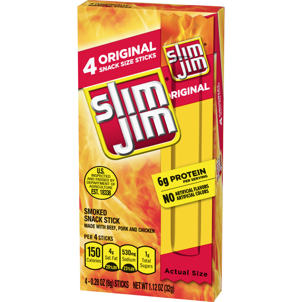 SLIM JIM ORIGINAL STICK 1.12 OZ Conagra Foodservice SLIM JIM ORIGINAL STICK 1.12 OZ Conagra Foodservice