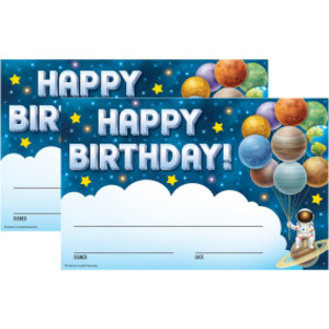2-Pack Outer Space Crew Happy Birthday Awards
