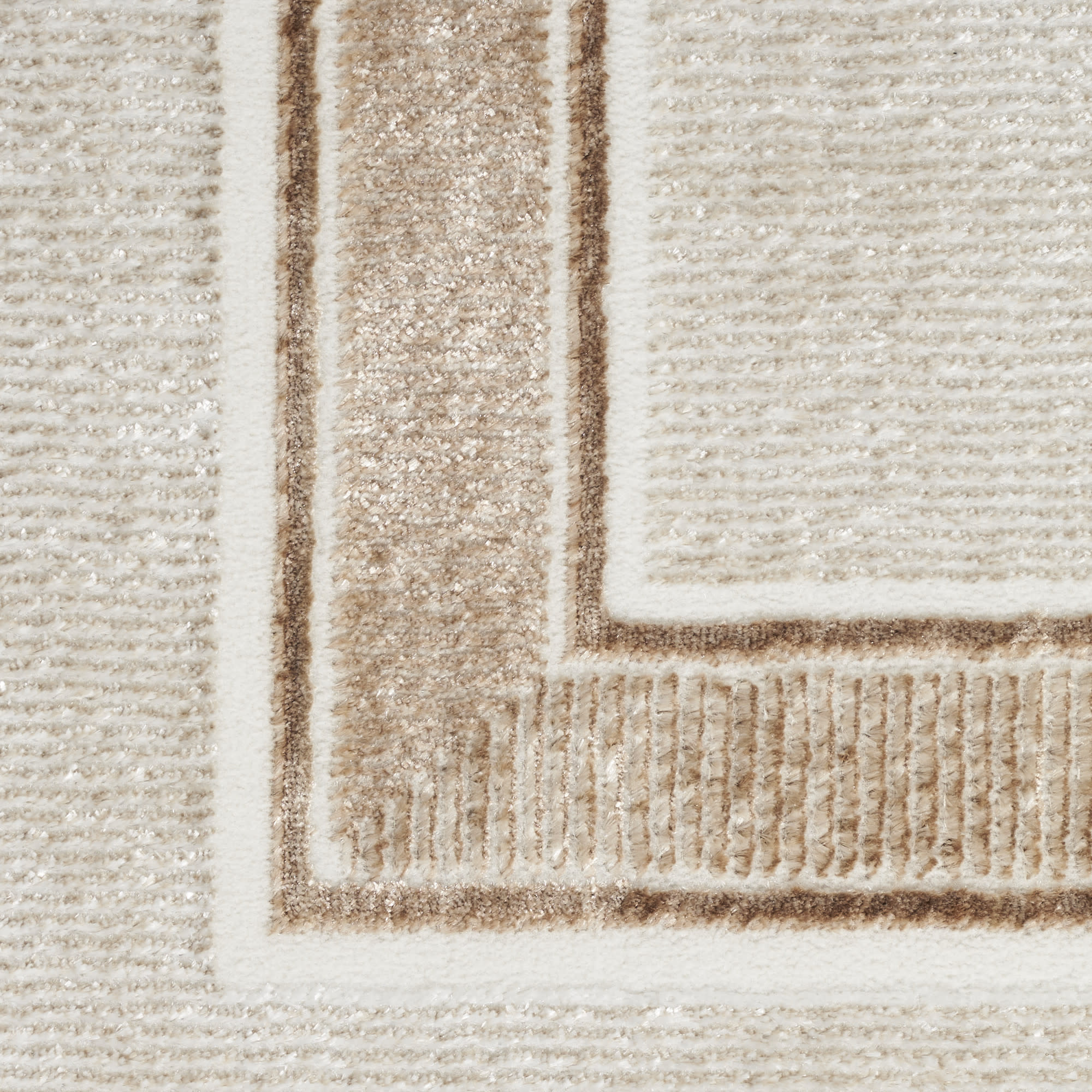 Nourison Glitz 3'11" x 5'11" Ivory Cream Contemporary Indoor Rug