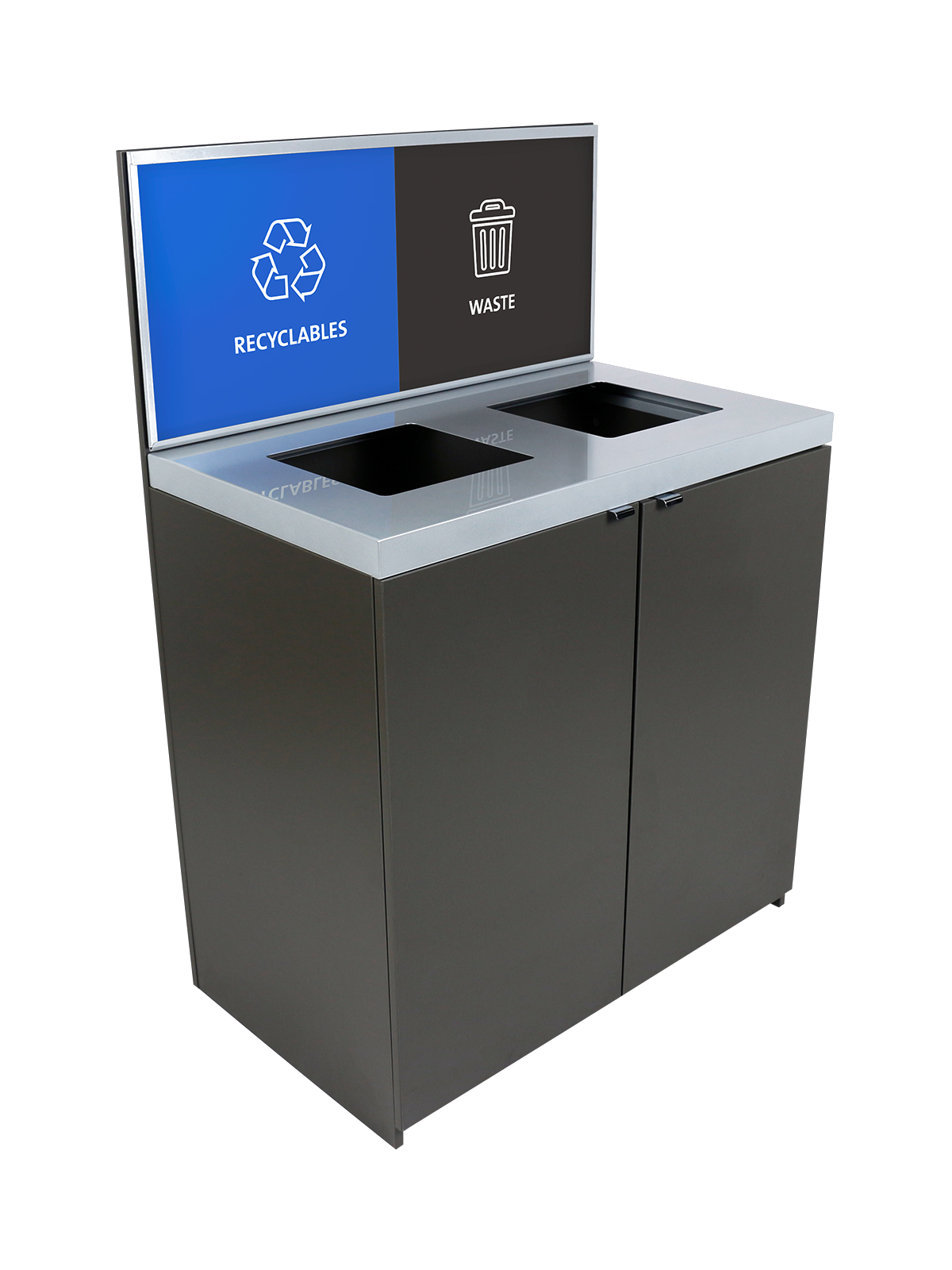 SESSANTA – Double – Recyclables – Waste  – Full  – Slate