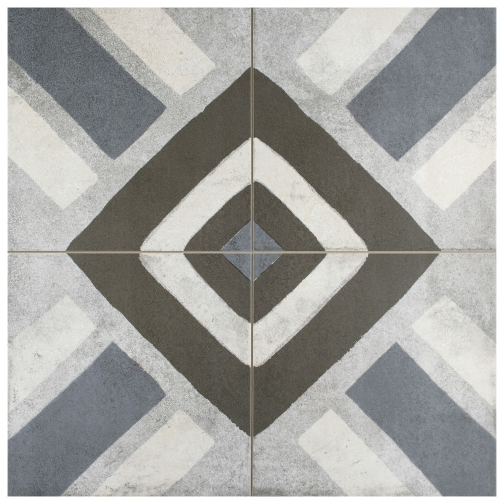 Kings Sena Azul 17-3/4 in. x 17-3/4 in. Porcelain Floor and Wall Tile