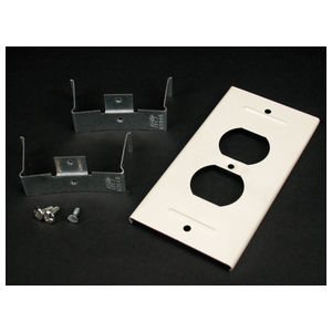 3000& Series Duplex Receptacle Cover, Gray