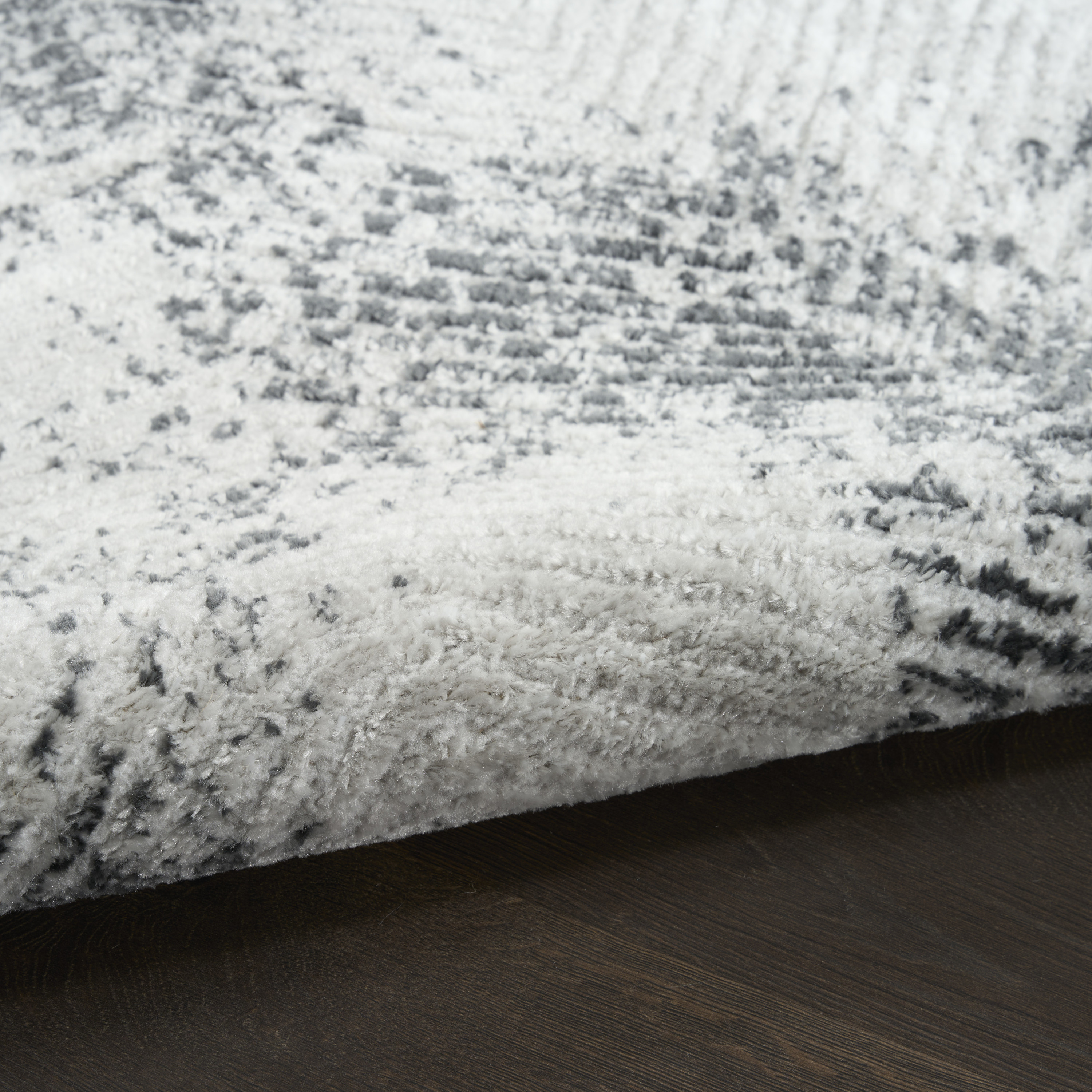 Nourison Dekor 4' x 6' Grey Charcoal Modern Indoor Rug