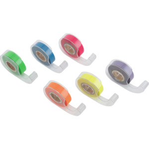 Removable Highlighter Tape, Assorted Neon Colors, 0.5x720 in, 6 Pack