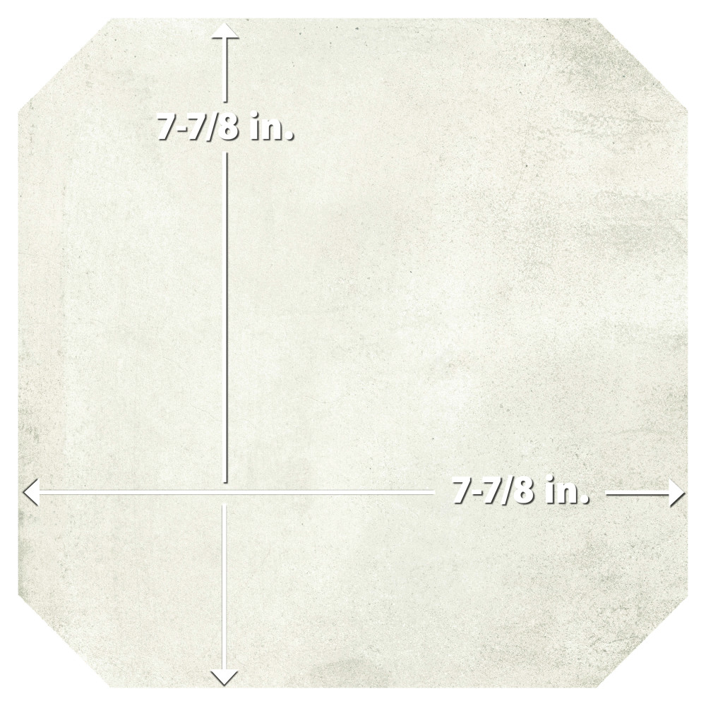 Sample – Laverton Octagon Nieve Porcelain Floor and Wall Tile