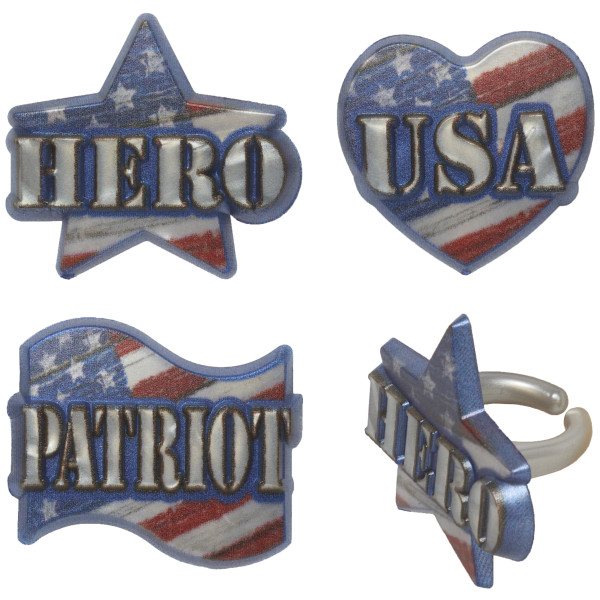 Metallic Hero Cupcake Rings
