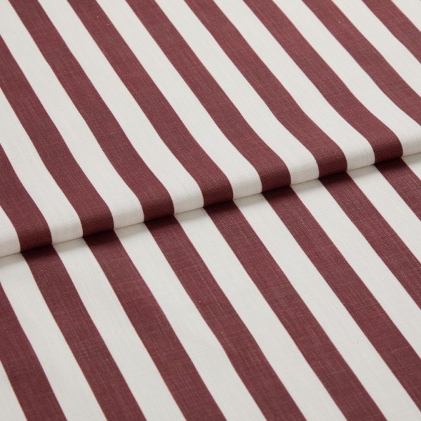 Portofino Stripe Vino Roman blind