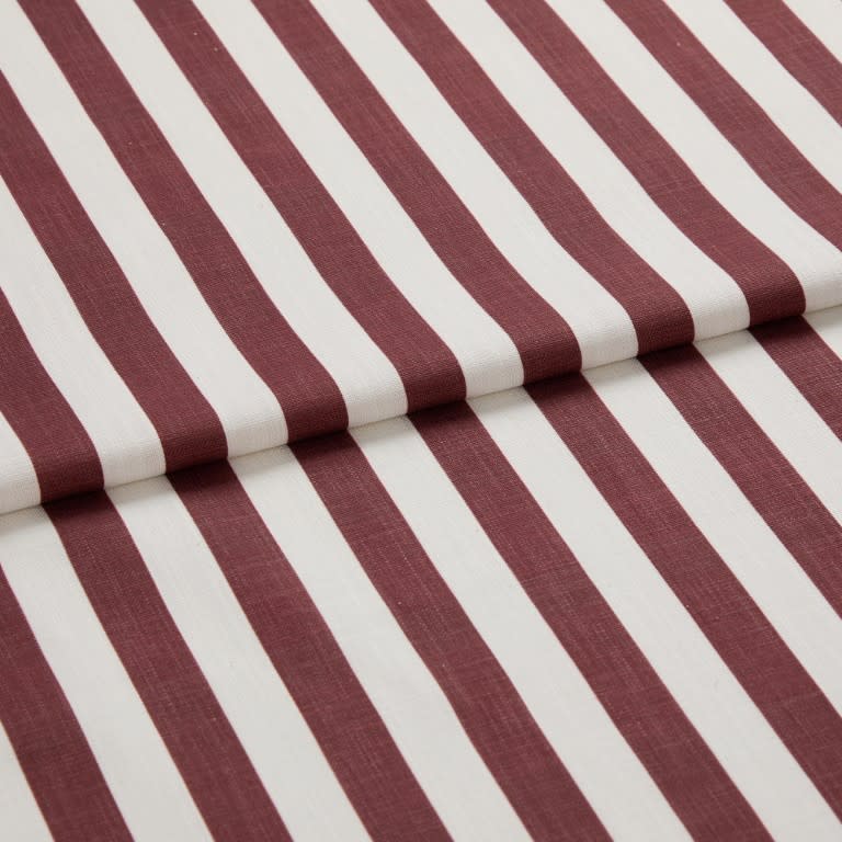 Portofino Stripe Vino Roman blind