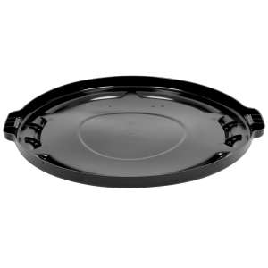 Rubbermaid Commercial, BRUTE Executive Series, Self-Draining, Round, Resin, 32 gal, Black, Receptacle Lid