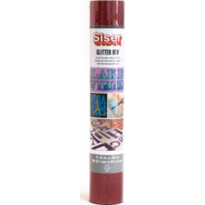 Glitter HTV Heat Transfer Vinyl, 36", Red