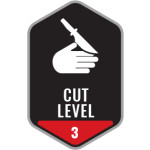 Cut Resistant High Abrasion Air Mesh Touch Gloves in Black (EN Level 3) - Cut Resistance Level 3