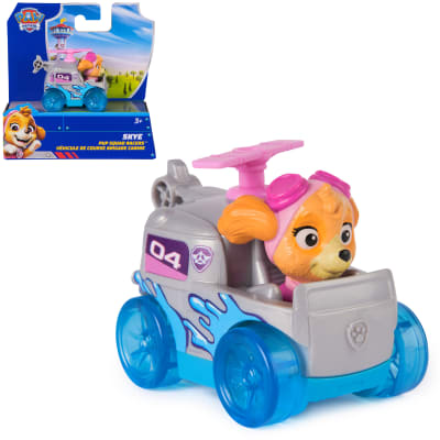 PAW Patrol Pup Squad Skye Pup Squad Racer, 2.5-Inch Splash Racer with Real Working Wheels, Pretend Play Kids Toys for Boys & Girls Ages 3 and Up