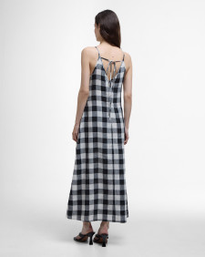 Maya Midi Dress Ecru/Black