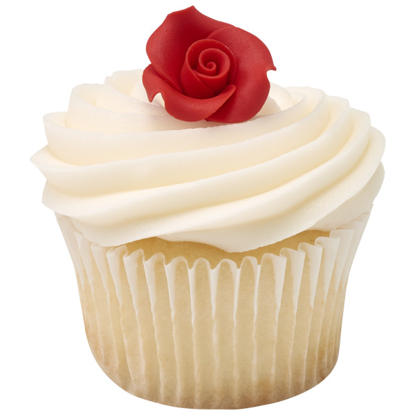Red 1" Rose - Red 3 Free SugarSoft® Premium Edible Decorations