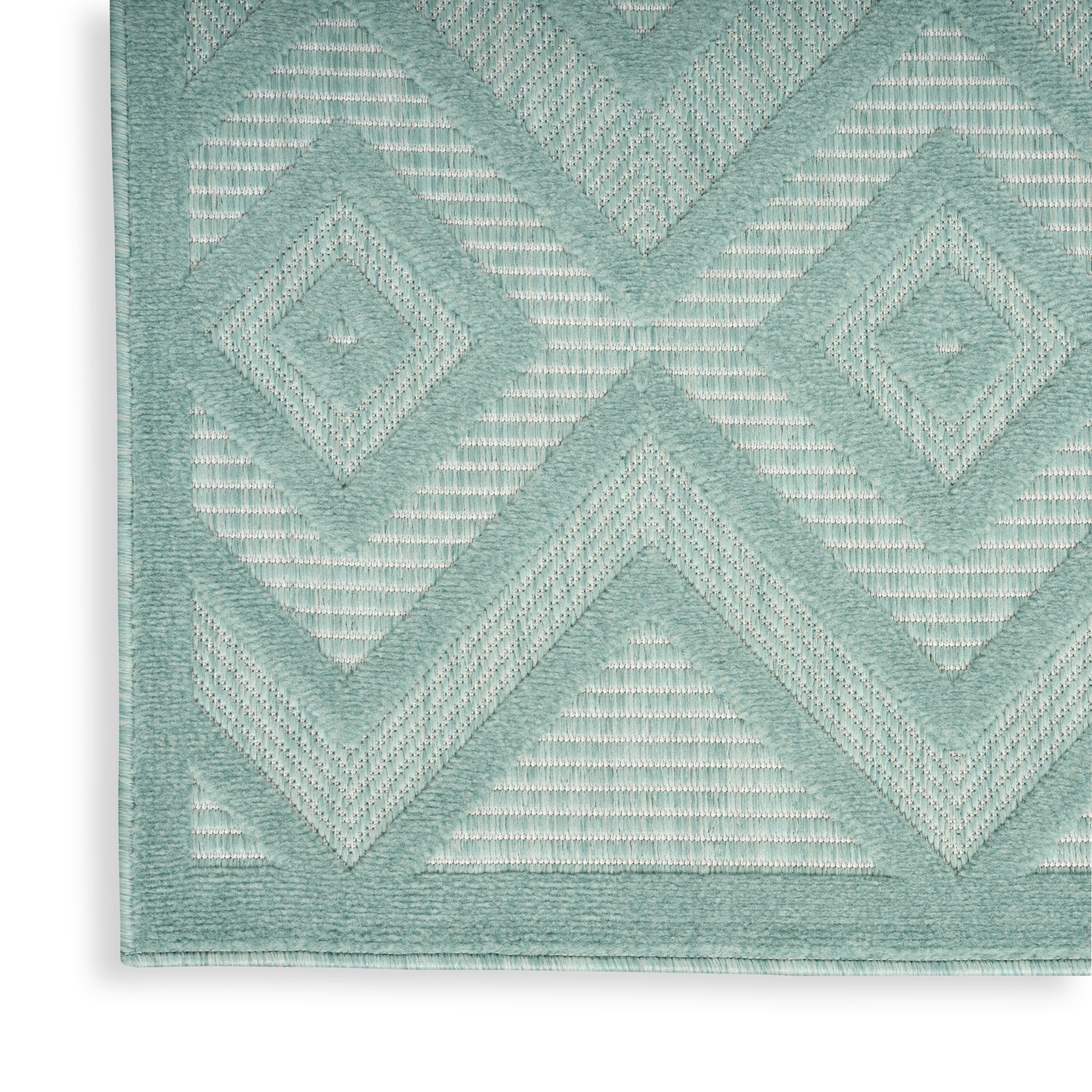 Nourison Versatile 9' x 12' Aqua Teal Modern Rug