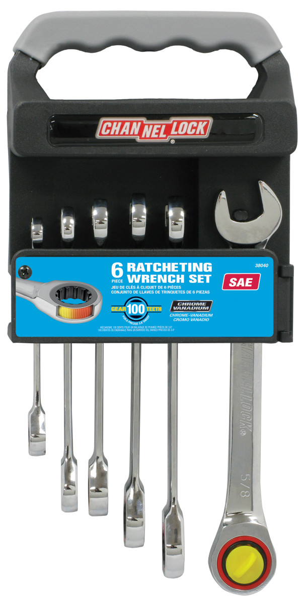 38040 6pc SAE Ratcheting Combination Wrench Set