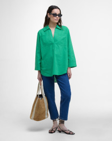 Cecile Relaxed Tunic Shirt Kelly Green