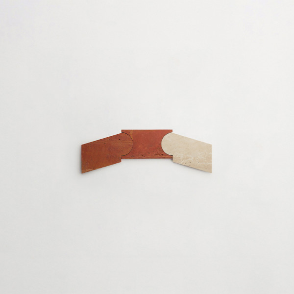 clé lapidary + cristina celestino | palestro wall | red travertine + beige travertine (bundle) | honed