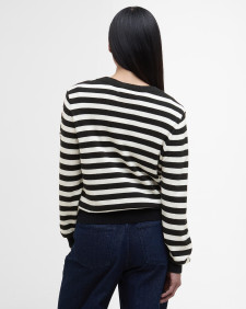 Lois Striped Crew Neck Jumper Cloud/Black Stripe