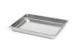 Double-wide perforated stainless steel steam table tray