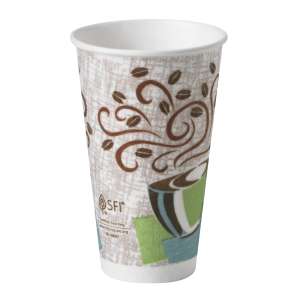 Dixie®, PerfecTouch 16oz Insulated Paper Hot Coffee Cups, Multicolor
