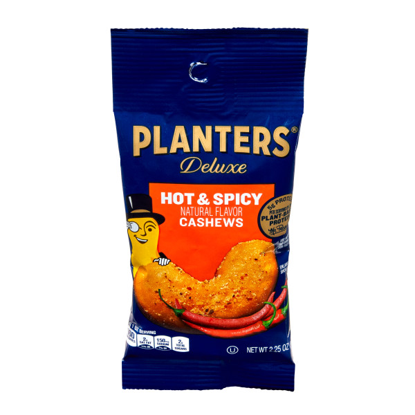 PLANTERS(r) Hot 'N Spicy Tube 2.25oz . C1C1 - Front Center In Package (Hi Res)