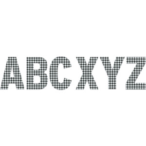 Gingham Jumbo 7" Deco Letters, Pack of 129
