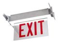 Edge-Glo STAIRS Panel double face Red letters on white background left or right arrows white faceplate