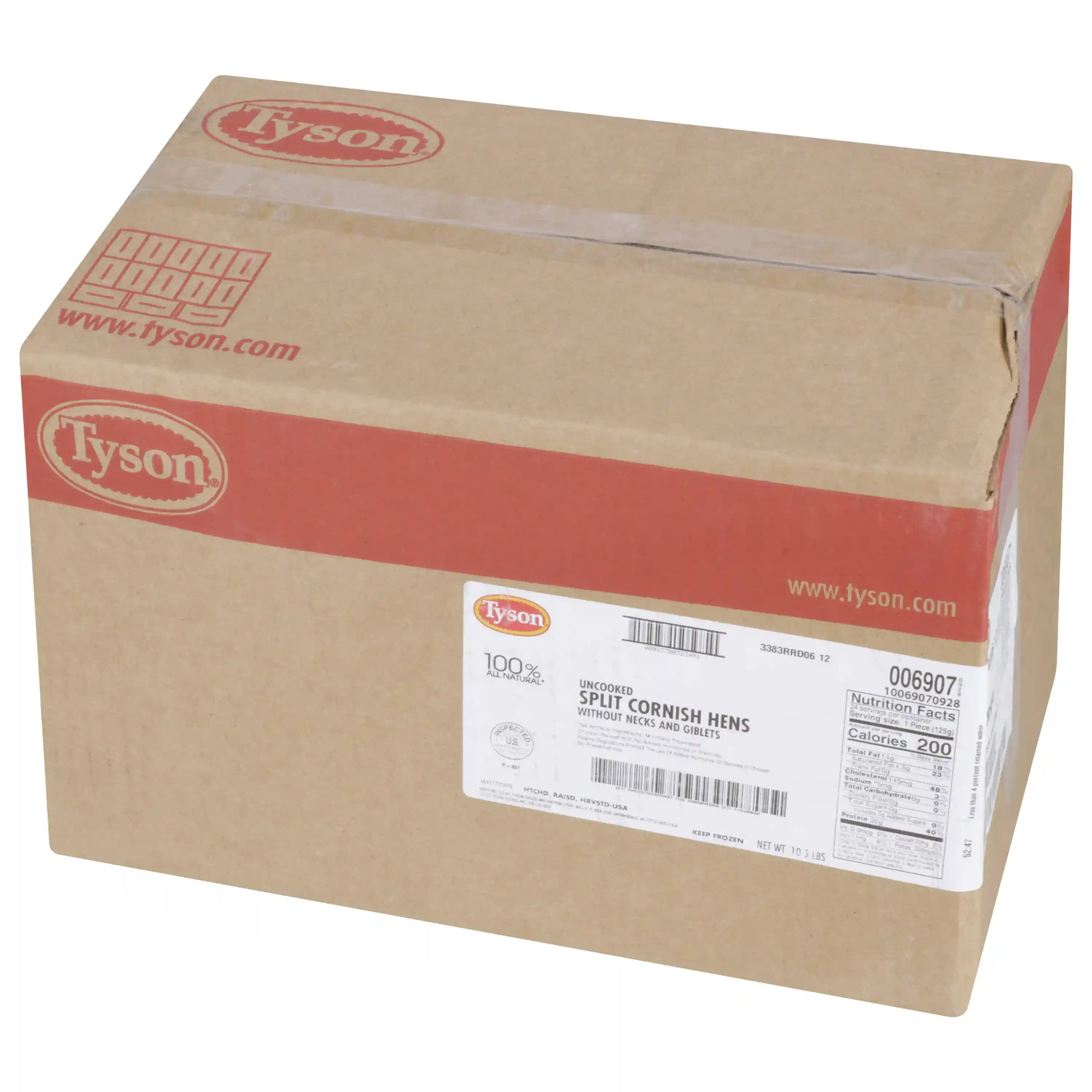 Tyson® Uncooked Split Cornish Hens, 24 Pieces per case, 10.5 Lbs. _image_5