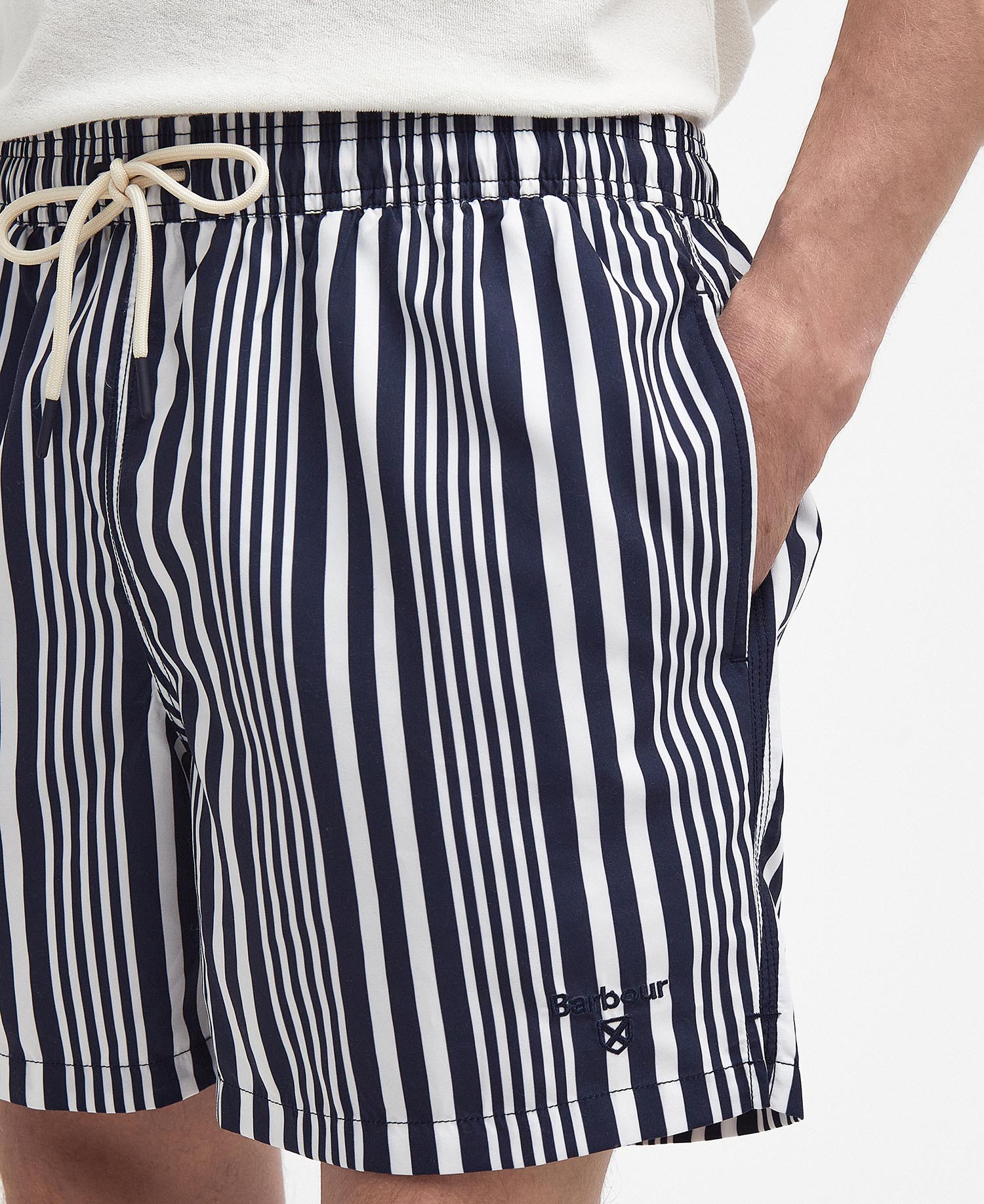 Decklam Striped Swim Shorts image number 3