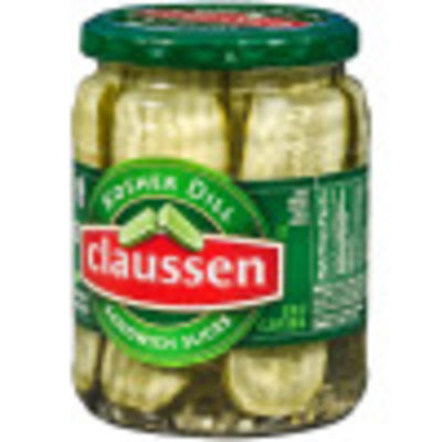 Claussen Kosher Dill Pickle Sandwich Slices 20 Fl Oz Jar - My Food And ...