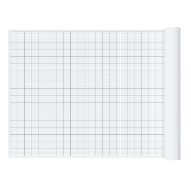 1" Graph Paper Roll, 36" x 120", Black