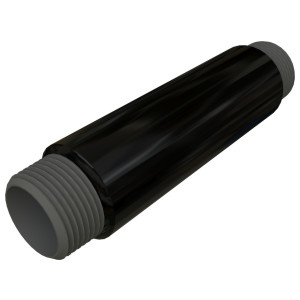 Threaded, PVC Coated Nipple, PVC Coated, Ferrous Metal, 1-1/2 x 3 in.