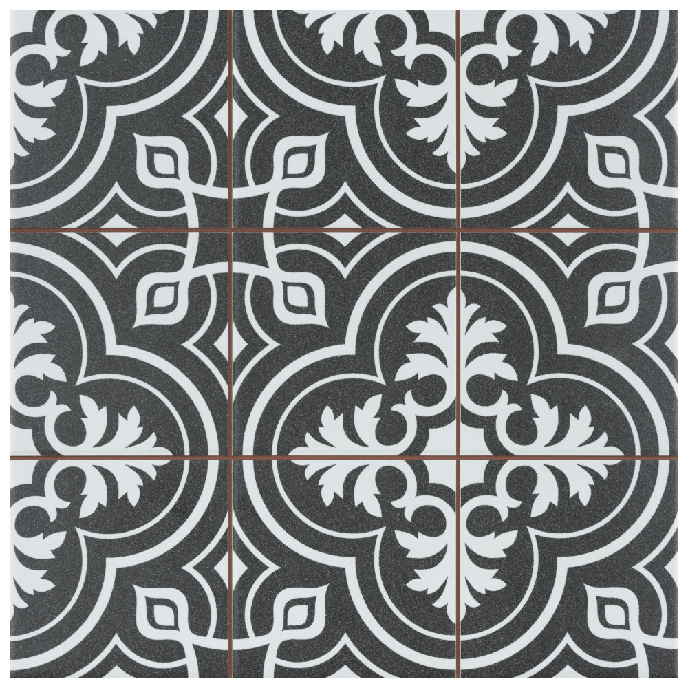 Sample – Harmonia Vintage Black Ceramic Floor and Wall Tile