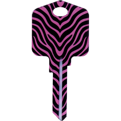 Pampered Girls Zebra Key Blank Kwikset 66/97 KW1/10