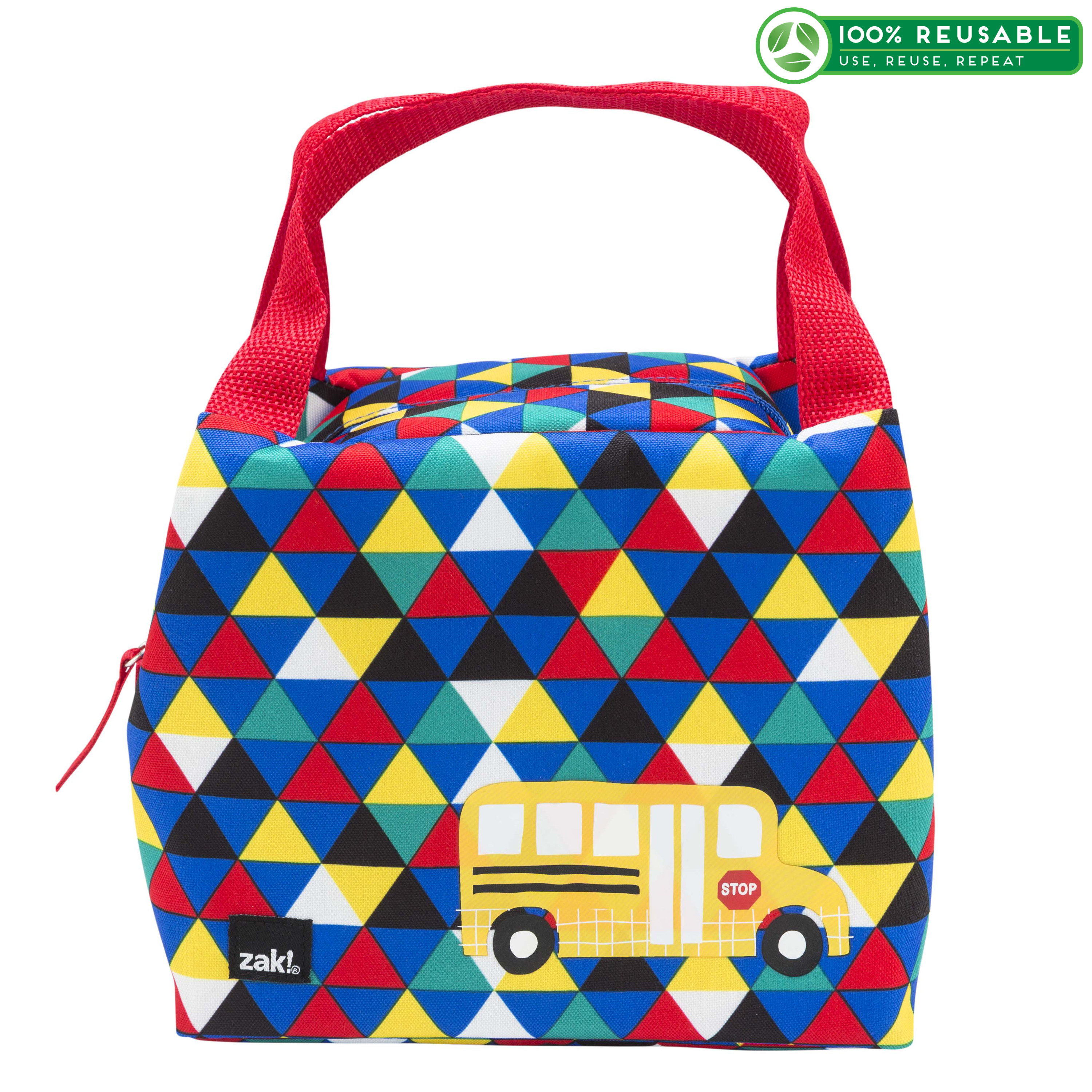 Grid Lock Purse Style Insulated Reusable Lunch Bag, Buses slideshow image 1 Grid Lock Purse Style Insulated Reusable Lunch Bag, Buses slideshow image 1