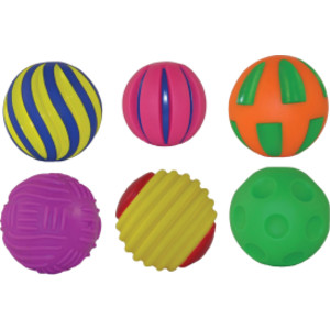 Tactile Squeak Balls, 6 Per Pack