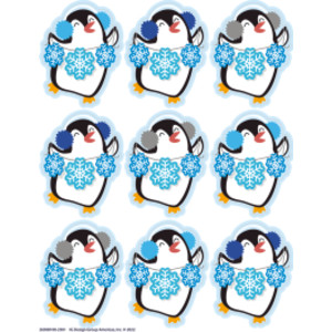 Winter Penguin Giant Stickers, Pack of 36