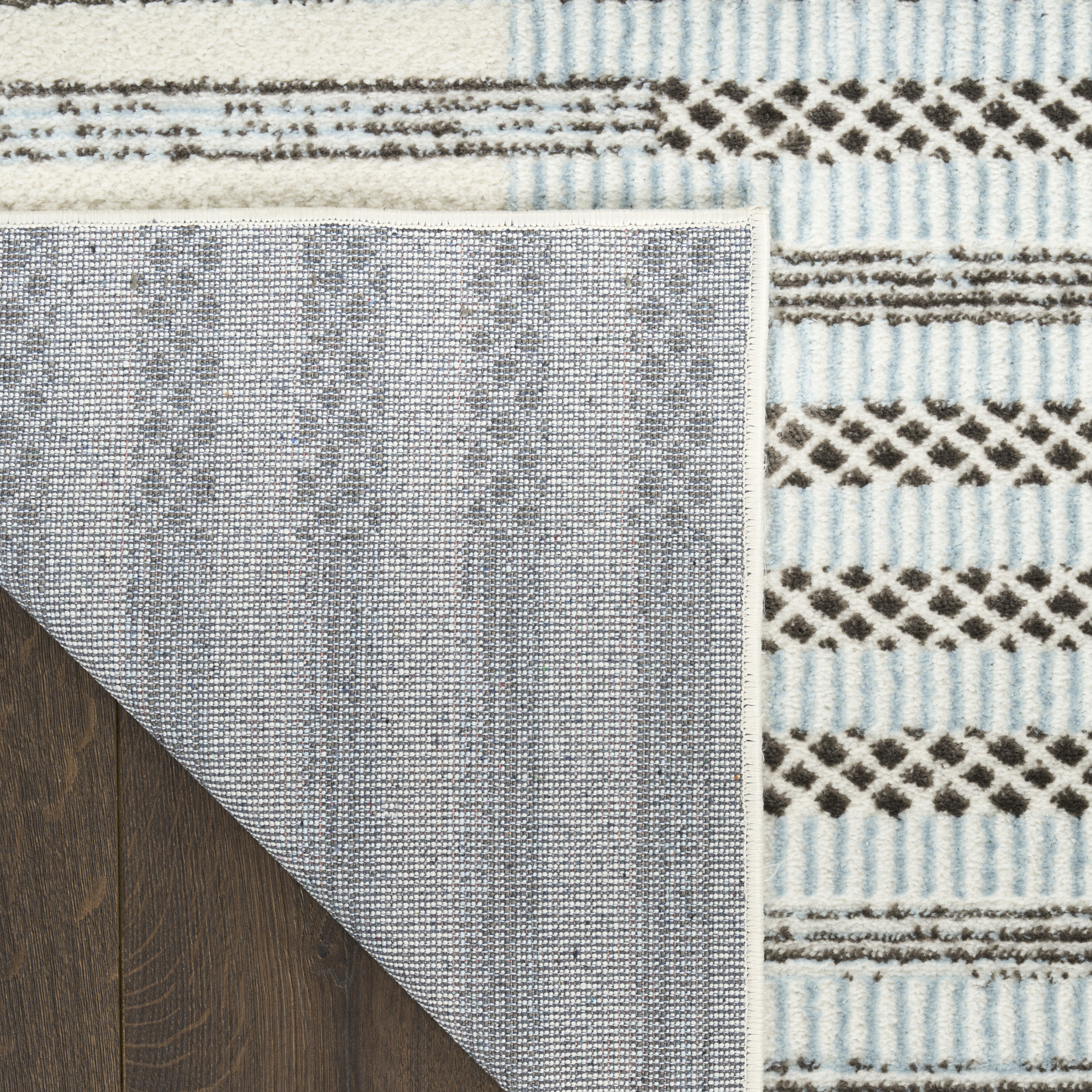 Nourison Nordic 8' x 10' Ivory Blue Modern Indoor Rug