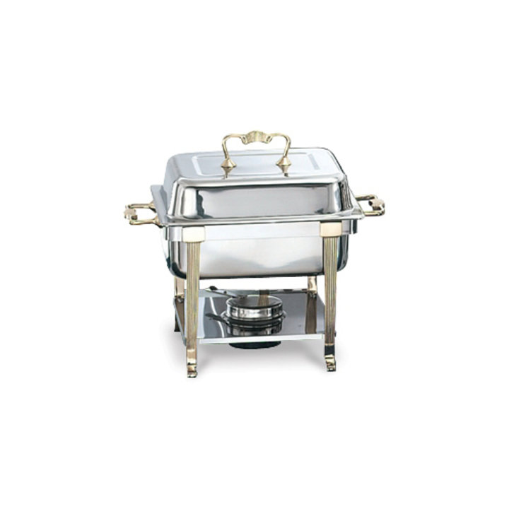 4.1-quart (3.8L) One-Half Size Chafer with Classic Brass Trim