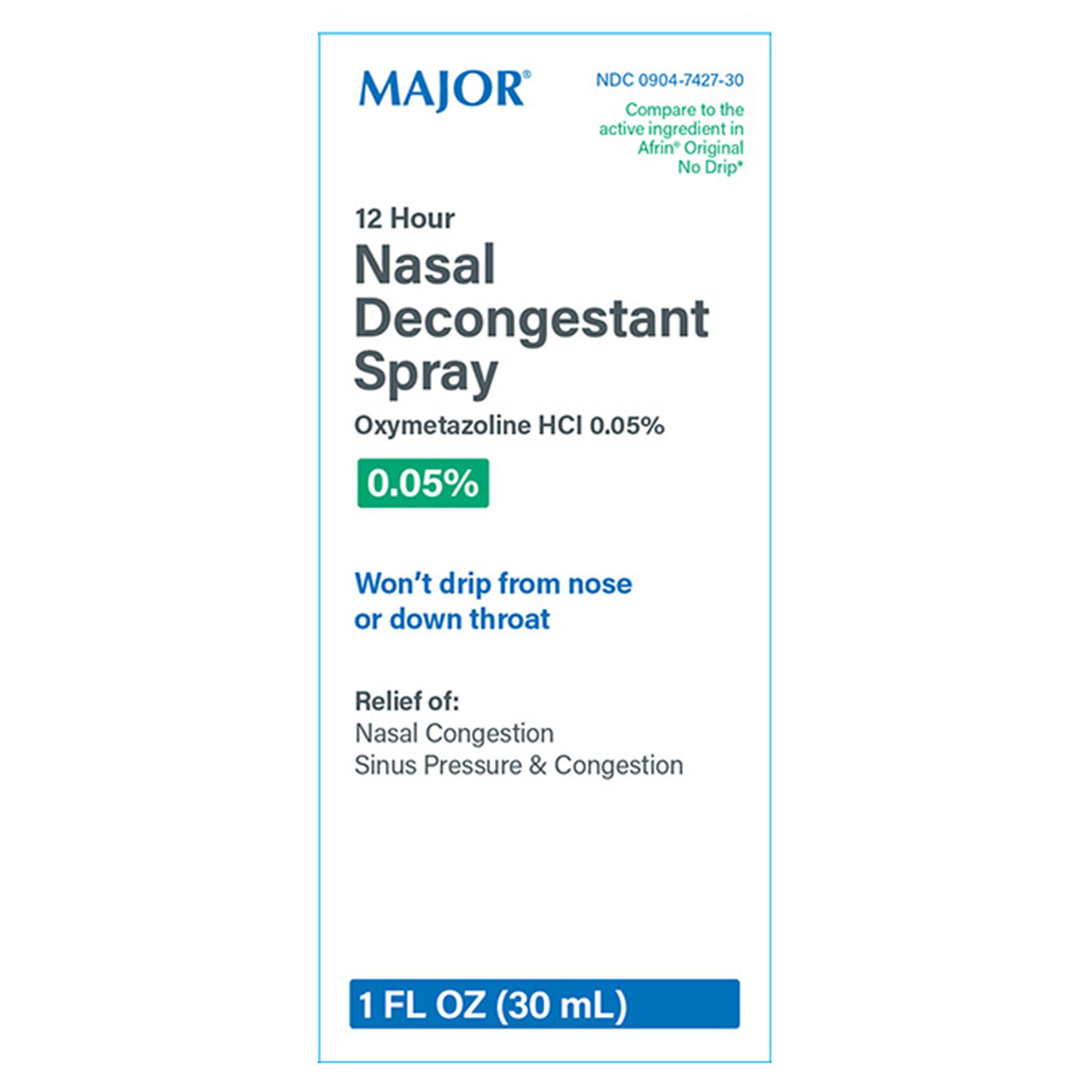 Major® 0.05% Oxymetazoline Nasal Decongestant Spray, 30 mL Bottle