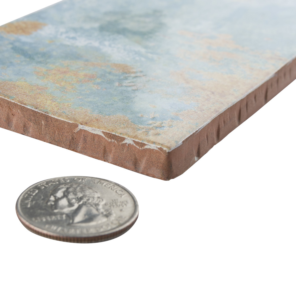 Biarritz Blue 3 in. x 6 in. Ceramic Wall Tile