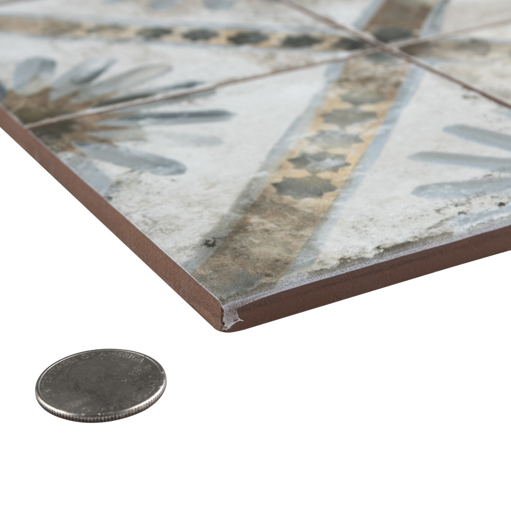 Harmonia Kings Marrakech Blue 13 in. x 13 in. Ceramic Floor and Wall Tile